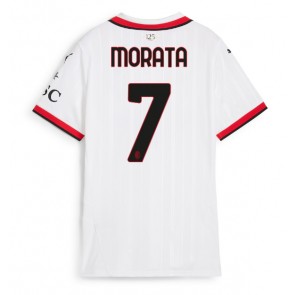 AC Milan Alvaro Morata #7 Gostujuci Dres za Ženska 2024-25 Kratak Rukavima